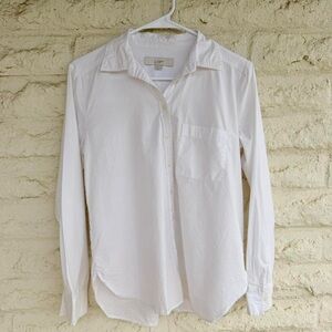 LOFT White Button Down Shirt